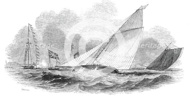 Weston-super-Mare Regatta, the Champion winning - drawn by Condy, 1845. Creator: Smyth.