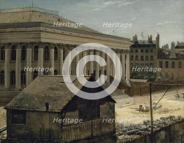 The Stock Exchange under construction, c1820. Creator: Etienne Bouhot.