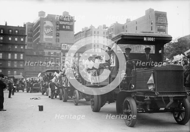 Orphans going to Coney Island in Autos, 1911. Creator: Bain News Service.