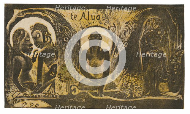 Te atua (The God) from the Noa Noa Suite, 1893/94. Creator: Paul Gauguin.