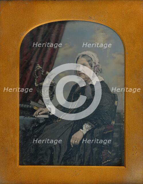 Portrait of a Seated Elderly Woman, 1852-1855. Creator: William Edward Kilburn.