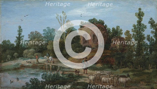 Landscape with a Ruin, 1627. Creator: Esaias van de Velde.