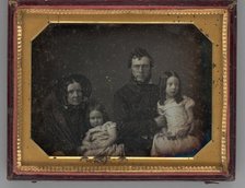 Untitled (Portrait of a Man, Woman and Two Girls), 1847. Creator: Unknown.