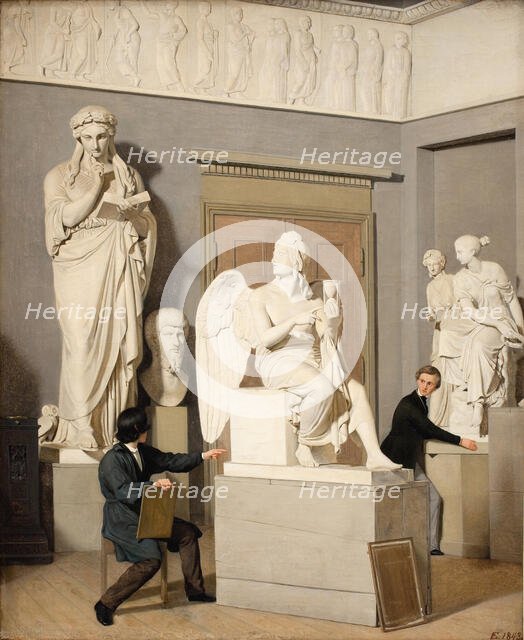 The Plaster Cast Collection in the Royal Academy of Fine Arts, 1843. Creator: Julius Exner.