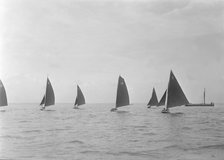 Group of racing Redwing keelboats, 1922. Creator: Kirk & Sons of Cowes.