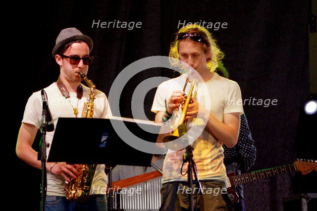 Joe Jackson and R Muscat, Love Supreme Jazz Festival, Glynde Place, East Sussex, 2014. Artist: Brian O'Connor.