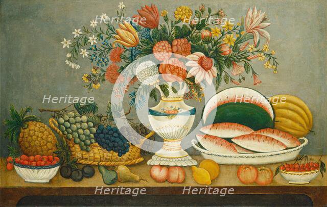 Fruit and Flowers, mid 19th century. Creator: Unknown.