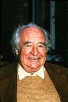 Gabriel Celaya (1911-1991), Spanish poet and writer, photo 1987.