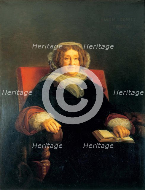 Portrait of Madame Clicquot, née Ponsardin (1777-1866), Between 1851 and 1860. Creator: Cogniet, Léon (1794-1880).