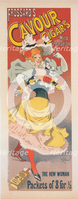 Affiche pour une fabrique de cigares, "Frossard's Cavour Cigars"., c1896. Creator: Georges Meunier.