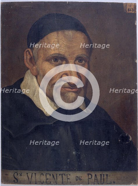 Portrait of Saint Vincent de Paul (1581-1660), c1660. Creator: Unknown.