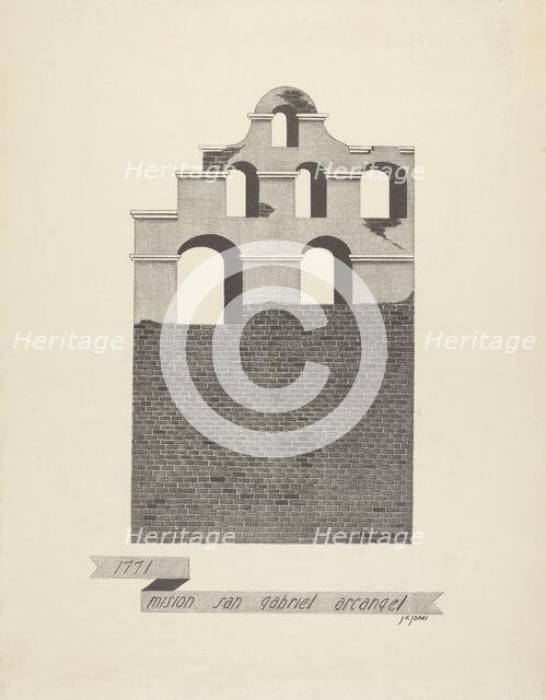 Mision San Gabriel Arcangel, 1935/1942. Creator: James Jones.