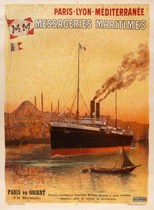 Messageries Maritimes. Paris - Lyon - Méditerranée, 1909. Creator: D'Argence, Eugène (1853-1920).
