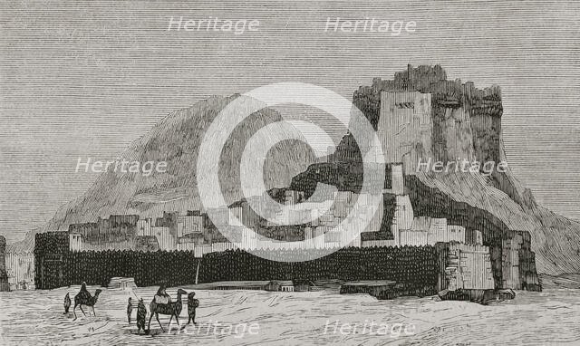 View of the town and the fort (present-day Pakistani territory), Kalat, Afghanistan, 1878.  Creator: Unknown.