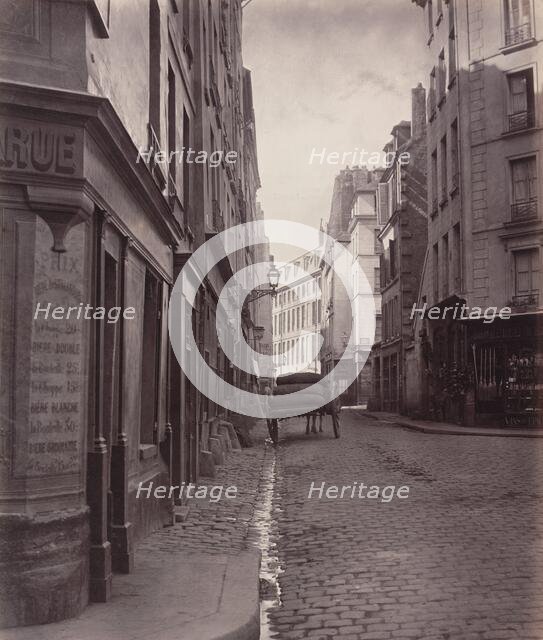 Rue de la Bûcherie, du cul de sac Saint-Ambroise (fifth arrondissement), 1866-1868. Creator: Charles Marville.