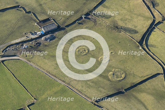 The earthwork remains of a World War II searchlight battery, near Skipton, North Yorkshire, 2024. Creator: Robyn Andrews.