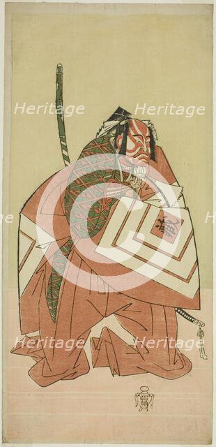 The Actor Ichikawa Danzo III as Sanada no Yoichi (?) in the Play Sanada no Yoichi..., c. 1767. Creator: Shunsho.