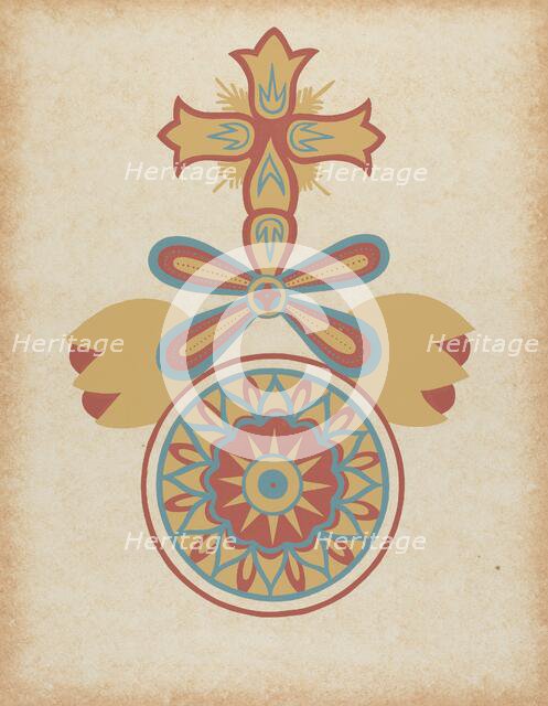 Santa Barbara Mission Doorway Design from the portfolio "Decorative Art...", 1935/1942. Creator: Unknown.