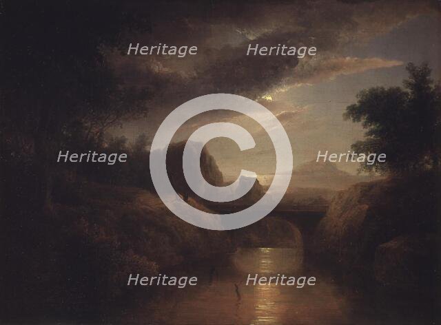 Moonlit Landscape, 1808-1856. Creator: Thomas Doughty.