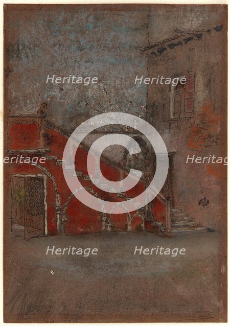 The Staircase: Note in Red, 1880. Creator: James Abbott McNeill Whistler.