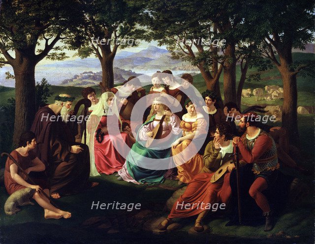 'Singers Competition', late 18th or 19th century. Artist: Heinrich Anton Dahling