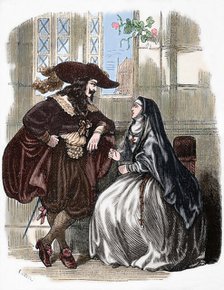 Louis XIII visits Louise de La Fayette at the Convent of the Visitation, 19th century. Creator: Unknown.