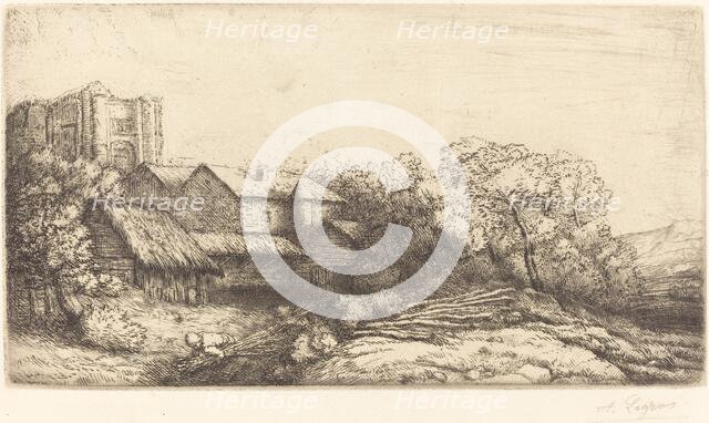 Farm at the Monastery (La ferme de l'abbaye). Creator: Alphonse Legros.