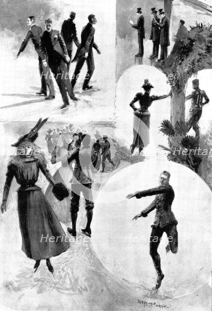 Figure-Skating at the National Skating Palace, 1898. Creator: Unknown.