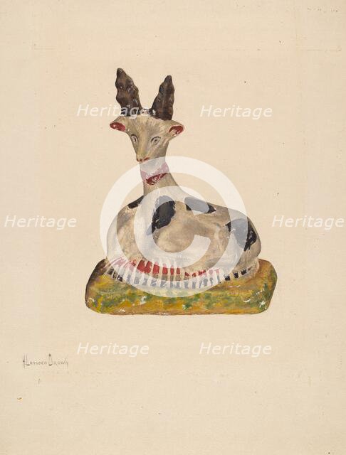Chalkware Deer, c. 1937. Creator: H. Langden Brown.