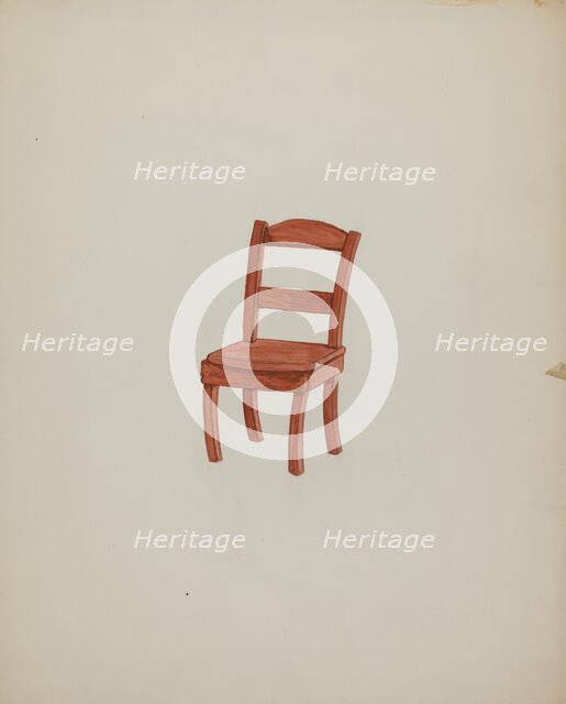 Doll Furniture - Chair, c. 1937. Creator: Ellen Duncan.