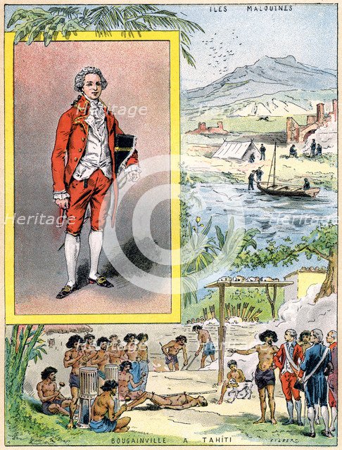 Louis Antoine de Bougainville, French navigator and military commander, 1898. Artist: Gilbert