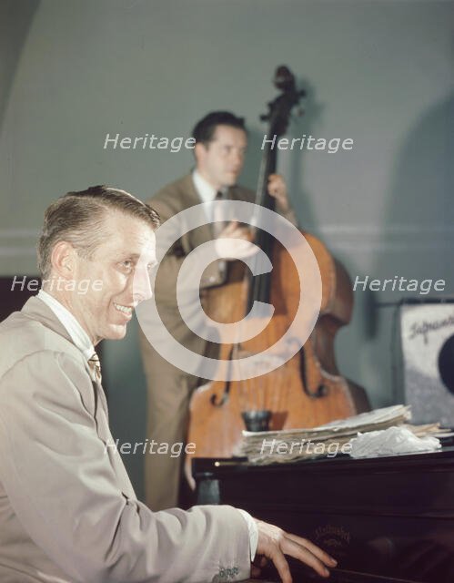 Portrait of Stan Kenton and Eddie Safranski, 1947 or 1948. Creator: William Paul Gottlieb.