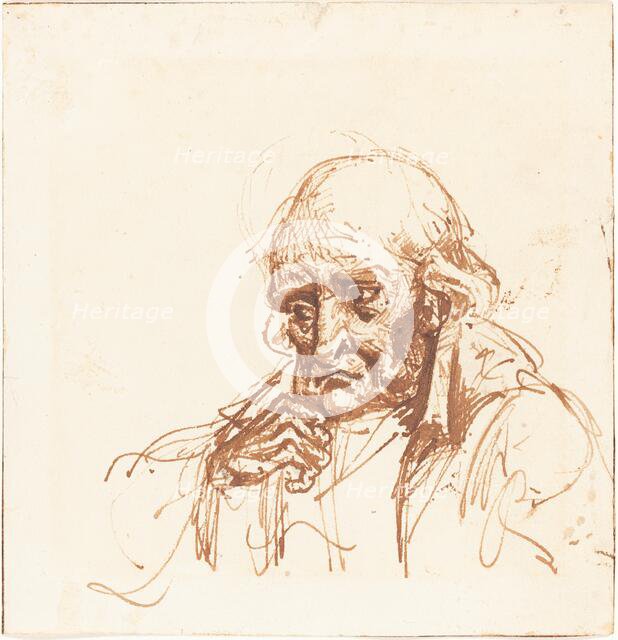 Head of an Old Man, 19th century. Creator: Unknown.