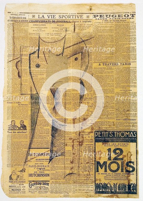 Head, 1913-1914. Artist: Gutfreund, Otto (1889-1927)