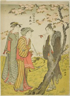 Toei Hill (Toeizan), from the series "Five Hills of Edo (Koto no gozan)", c. 1780/1801. Creator: Katsukawa Shuncho.