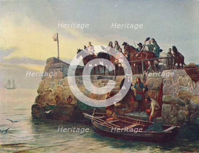 'A Lost Cause: the Flight of James II after the Battle of the Boyne, 1690' (1905). Artist: Unknown.