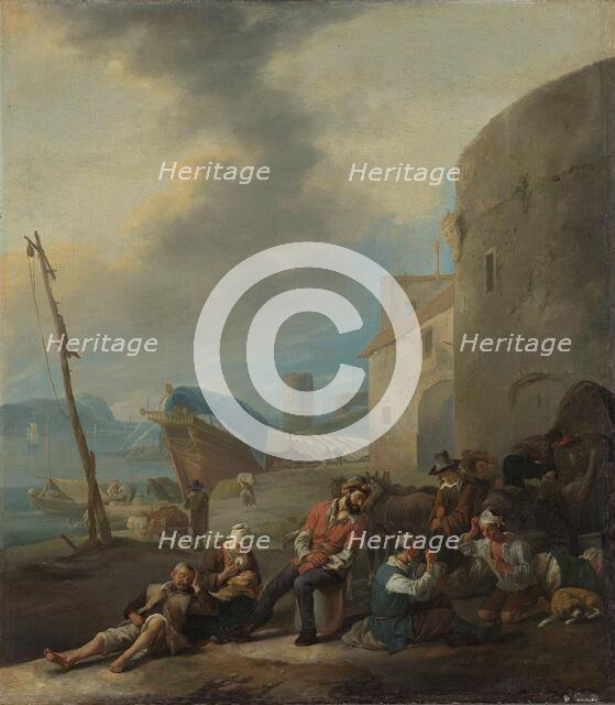 Italian Harbor, 1650-1674. Creator: Johannes Lingelbach.