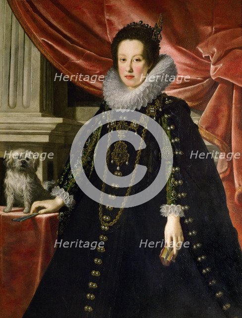 Anna de' Medici (1616-1676), Archduchess of Austria, with a Lap Dog , c.1630.