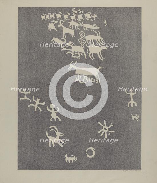 Petroglyph, 1935/1942. Creator: Lala Eve Rivol.