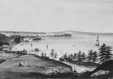 The Bay of New York Looking to the Narrows and Staten Island, Taken from Brooklyn..., 1820-25. Creator: William Guy Wall.