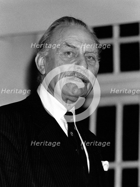 Enoch Powell (1912-1998), British politician, 1990. Artist: Sidney Harris