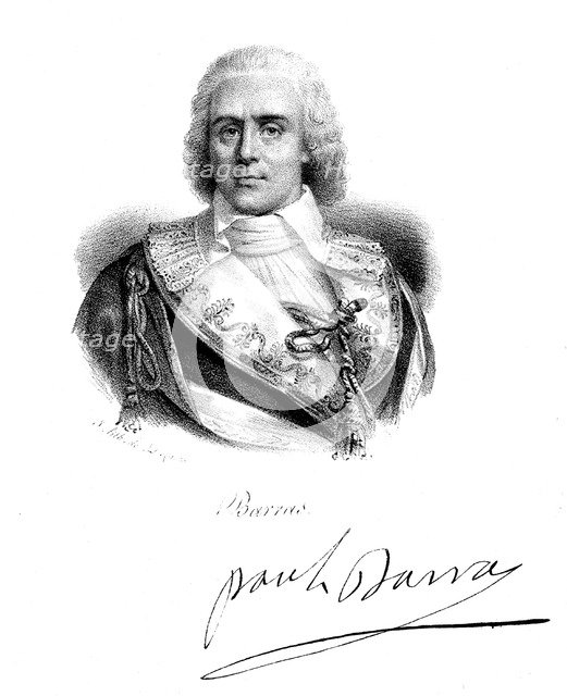 Paul Jean Francois Nicolas, Comte de Barras (1755-1829), French revolutionary. Artist: Unknown