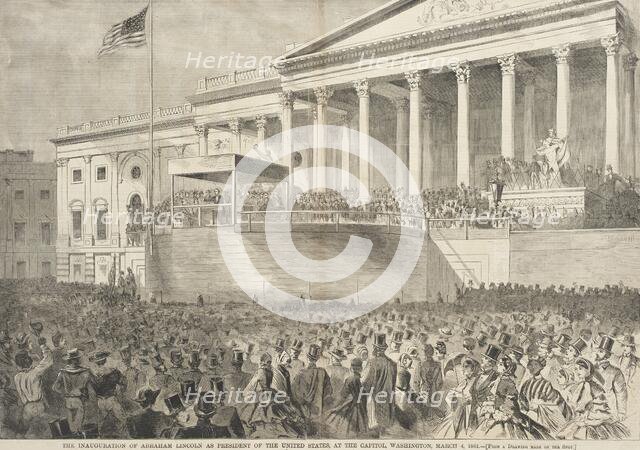The Inauguration of Abraham Lincoln as President of the United States, at the Capitol, March 4, 1861 Creator: Unknown.