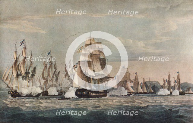 'Capture of the Sparviére', c1811. Artist: Nicholas Pocock.