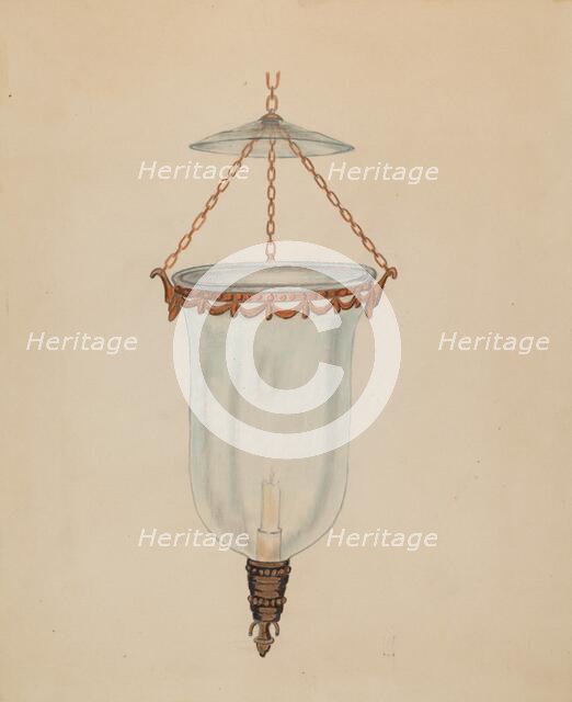 Candle Chandelier, 1935/1942. Creator: Columbus Simpson.