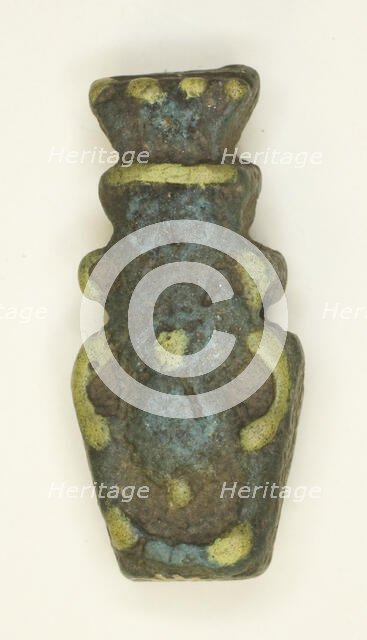 Amulet of the God Bes, Egypt, Roman Period (30 BC-395 AD). Creator: Unknown.