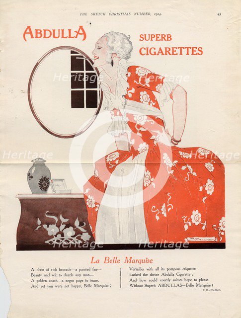 Abdulla Cigarettes, 1924. Artist: René Vincent