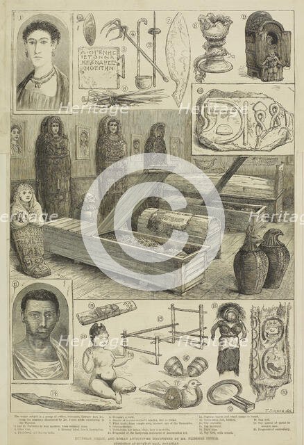 Egyptian, Greek and Roman Antiquities on display at the Egyptian Hall, Piccadilly, 1888. Creator: Unknown.