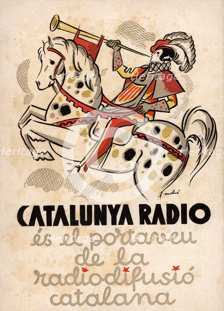 Poster of Catalunya Radio, representative for the Catalan broadcasting, 1934.