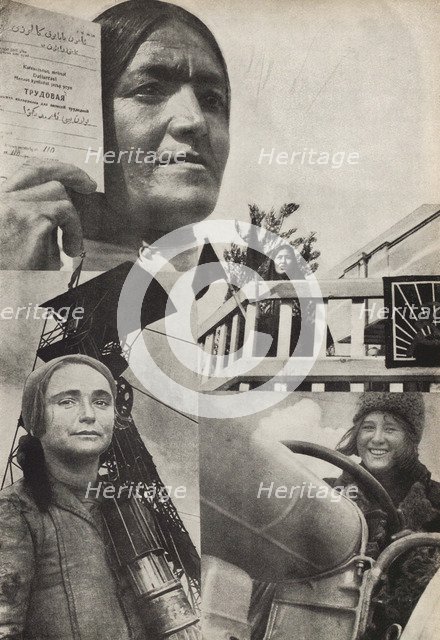 Soviet woman. Illustration from USSR Builds Socialism, 1933. Creator: Lissitzky, El (1890-1941).